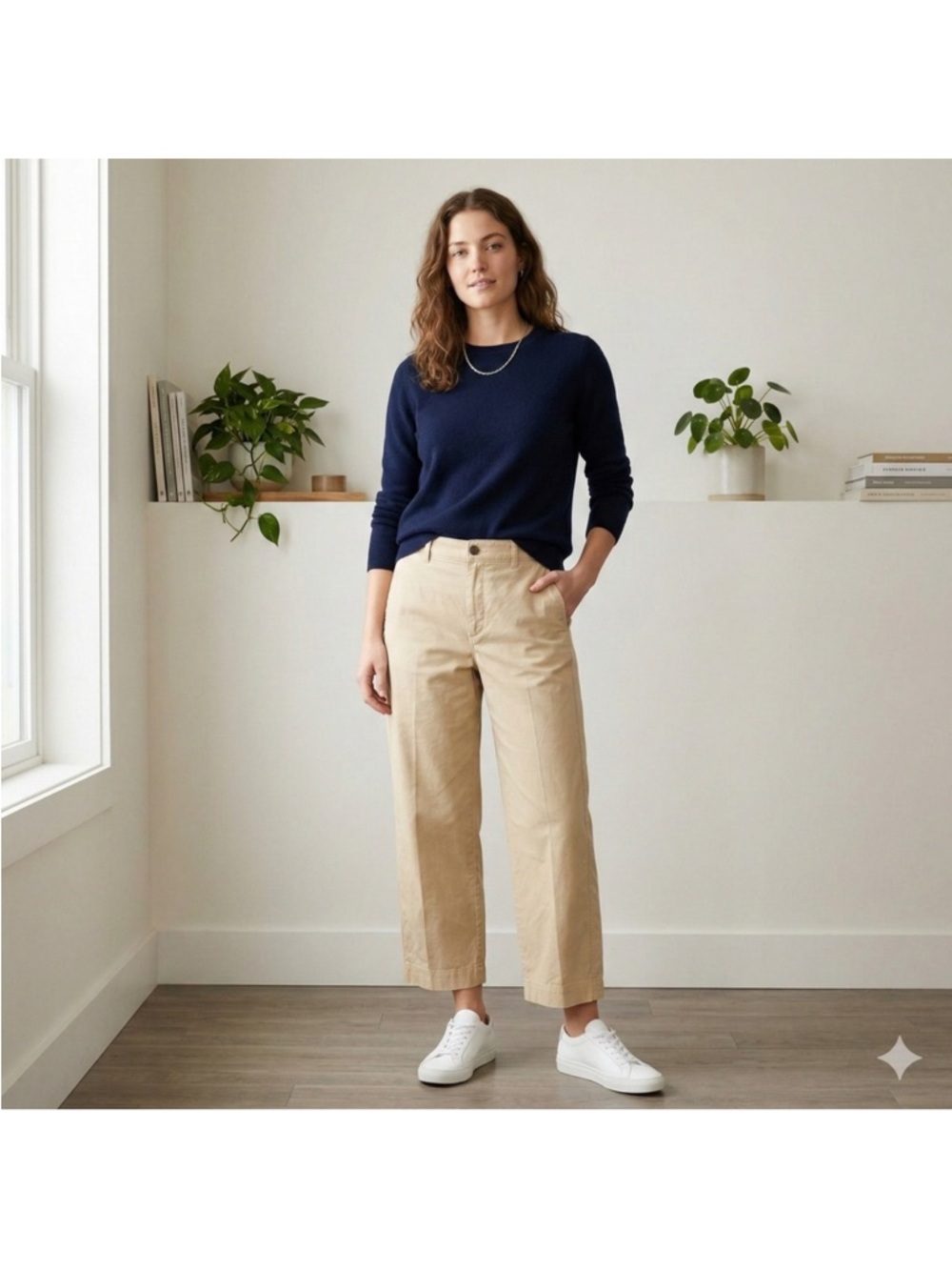 J. Crew Barrel-Leg Cotton-Blend Pants in Coastal Khaki size 28